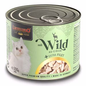 Leonardo mit Wild plus extra Filet für Katzen 200g