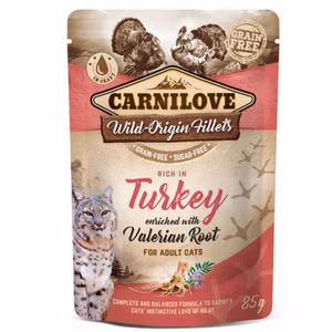 Carnilove Turkey with Valerian Wildfilets in Soße für Katzen 85g