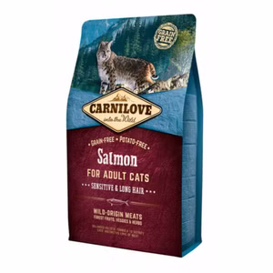 Carnilove Adult Salmon Sensitive Long Hair für Katzen 2kg
