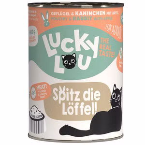 Lucky Lou Adult Geflügel Kaninchen für Katzen 6x400g