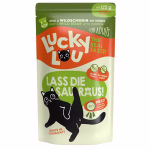 Lucky Lou Adult Rind Wildschwein mit Kürbis für Katzen 125g