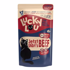 Lucky Lou Senior Geflügel Rind für ältere Katzen 125g