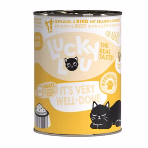 Lucky Lou Adult Sterilized Geflügel Rind für sterilisierte Katzen 6x400g
