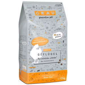 Grau Adult Geflügel Trockenfutter für Hunde 2x12kg