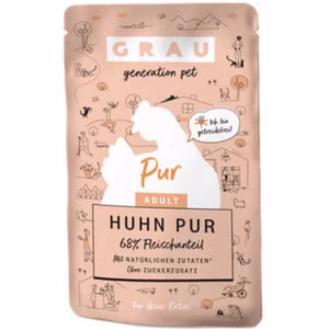 Grau Schlemmerhappen Huhn Pur für Katzen 125g