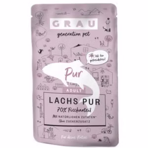 Grau Schlemmerhappen Lachs pur für Katzen 125g