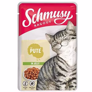 Schmusy Ragout Pute in Jelly Pouchbeutel für Katzen 100g
