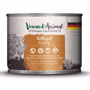 Venandi Animal Geflügel für Katzen 6x200g 6x200g