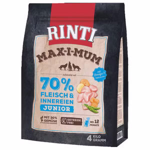 Rinti Max-i-mum Junior Huhn Trockenfutter für junge Hunde 4kg