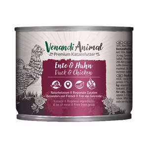 Venandi Animal Ente Huhn getreidefrei für Katzen 200g MHD 5/26