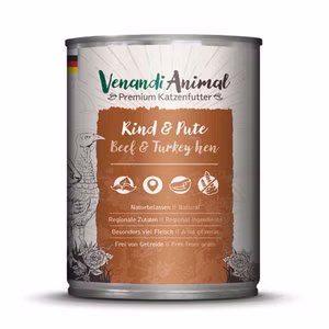Venandi Animal Rind Pute Katzenfutter 800g  MHD 01/2026