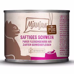 MJAMJAM saftiges Schwein pur für Katzen 200g 
