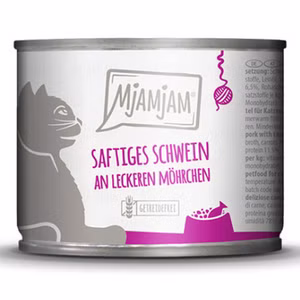 MJAMJAM saftiges Schwein an leckeren Möhrchen für Katzen 200g 