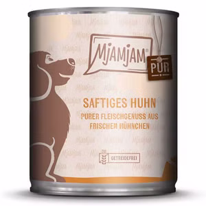 Mjamjam saftiges Huhn pur für Hunde 6x400g