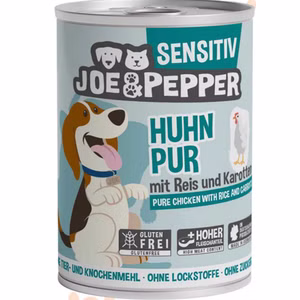 Joe & Pepper sensitiv Huhn pur mit Reis und Karotten für Hunde 400g