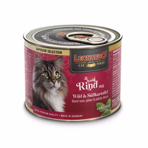 Leonardo Superior Rind Wild Süsskartoffel für Katzen 200g