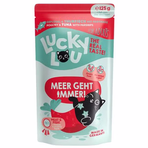 Lucky Lou Adult Geflügel Thunfisch für Katzen 16x125g