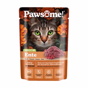 Pawsome Adult Ente für Katzen 85g