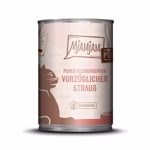 MJAMJAM vorzüglicher Strauß pur für Katzen 6x400g