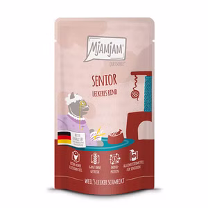 MJAMJAM Senior leckeres Rind für Katzen 125g