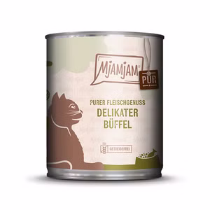 MJAMJAM delikater Büffel pur für Katzen 24x800g