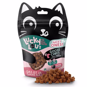 Lucky Lou Lucky Ones Cubes Huhn Gans für Katzen 80g
