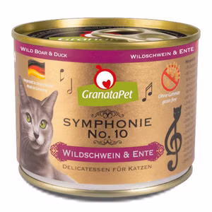 GranataPet Symphonie Nr. 10 Wildschwein Ente für Katzen 200g