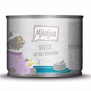 MJAMJAM Senior saftiges Hühnchen für Katzen 6x200g