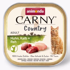 Animonda Carny Country Huhn Kalb Reh für Katzen 32x100g