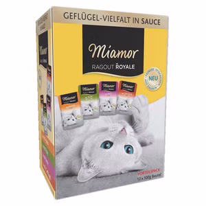 Miamor Ragout Royale Geflügelvielfalt in Sauce Multibox 12x100g 