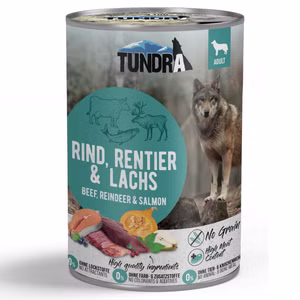 Tundra Dog Rind Rentier Lachs 6x400g