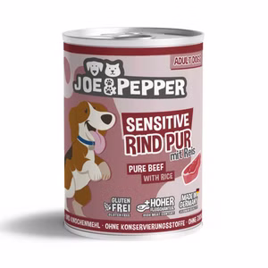 Joe & Pepper sensitiv Rind pur mit Reis 400g