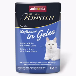 Animonda Vom Feinsten Raffinesse in Gelee reich an Huhn mit feinem Lachs 85g