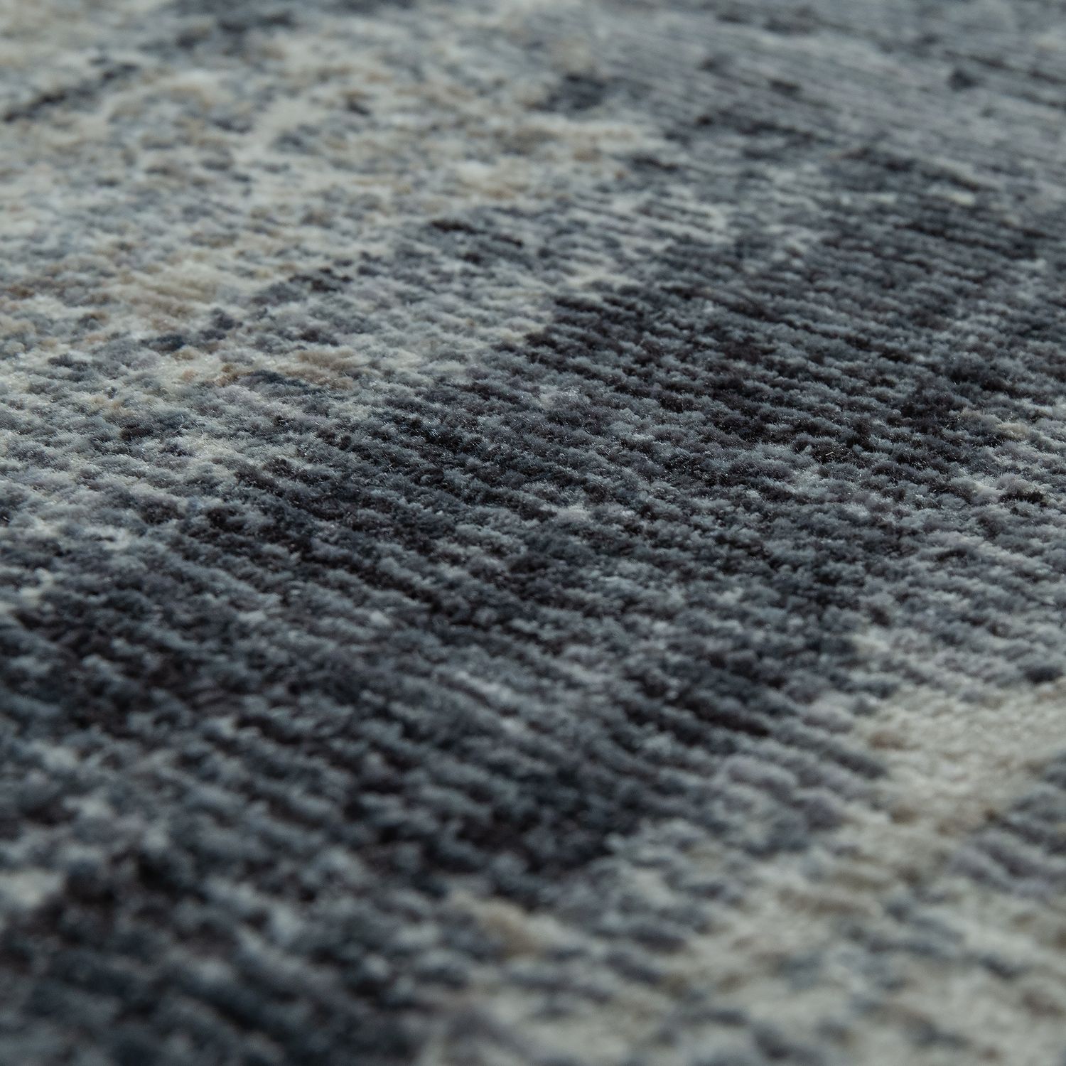 Wohnzimmer Teppich Beige Blau Grau Gemälde Design Used Look Abstraktes