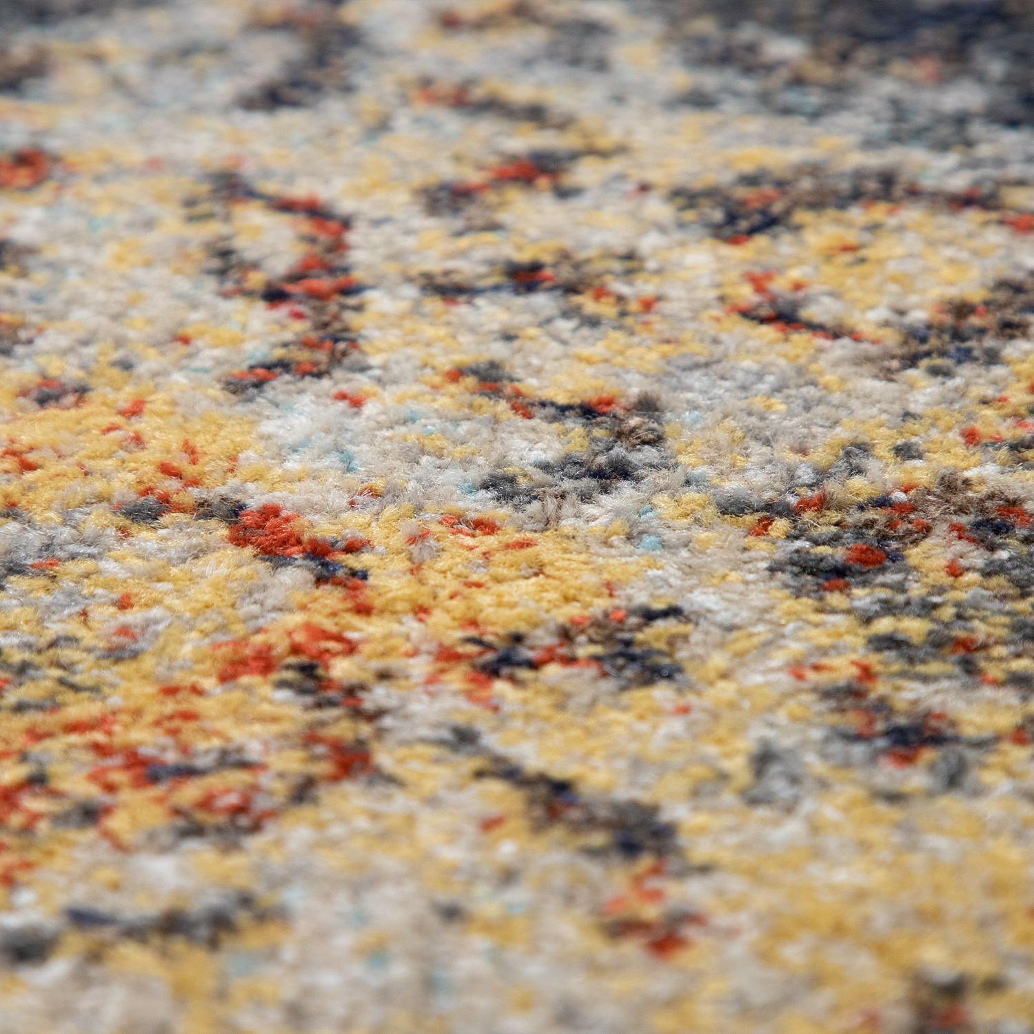 Teppich, Kurzflor Für Wohnzimmer, Used-Look, Ethno-Design, Farbverlauf