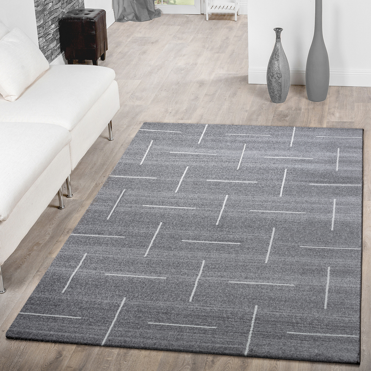 Moderner Wohnzimmer Teppich Hochwertig Schlichtes Muster Meliert In ... Moderner Wohnzimmer Teppich Hochwertig Schlichtes Muster Meliert In ...