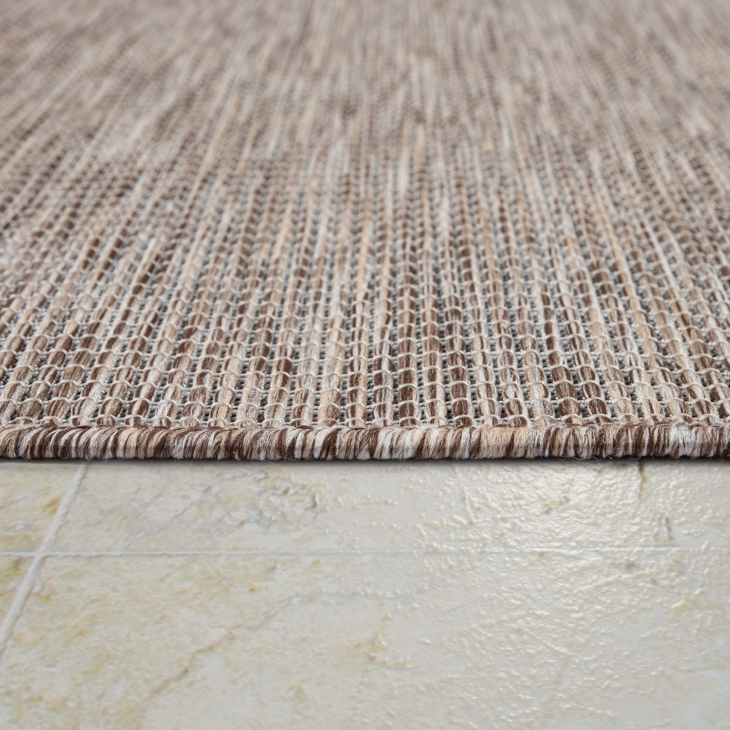 Moderner Outdoor Teppich Wetterfest Für Innen- Und Außenbereich Meliert