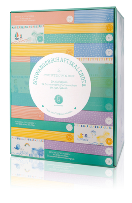 Schwangerschaftskalender Geschenkbox für 24 Schwangerschaftswochen