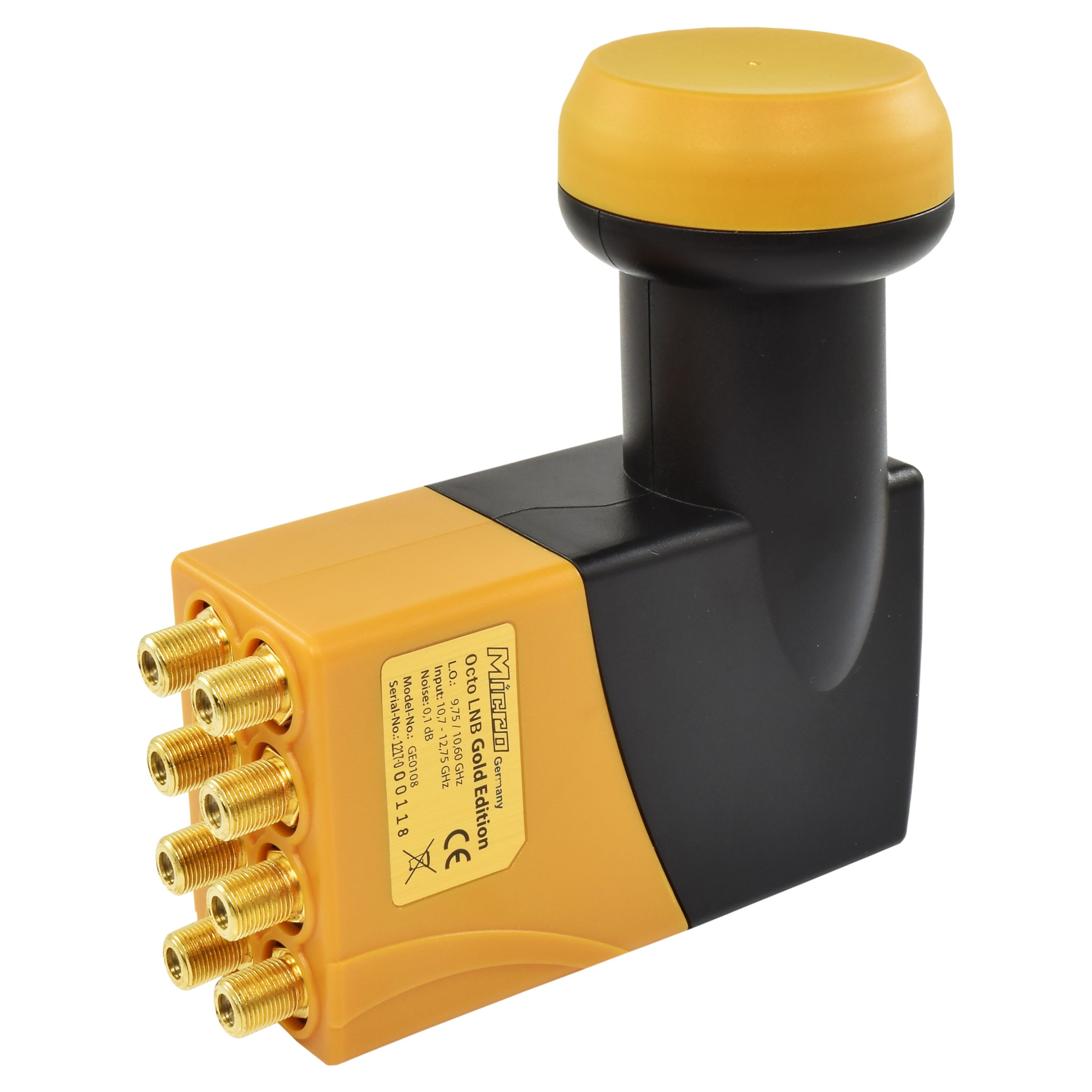 HB-DIGITAL OCTO LNB - Voor 8 Ontvangers - 4K Ultra HD - Met Vergulde F-Stekkers