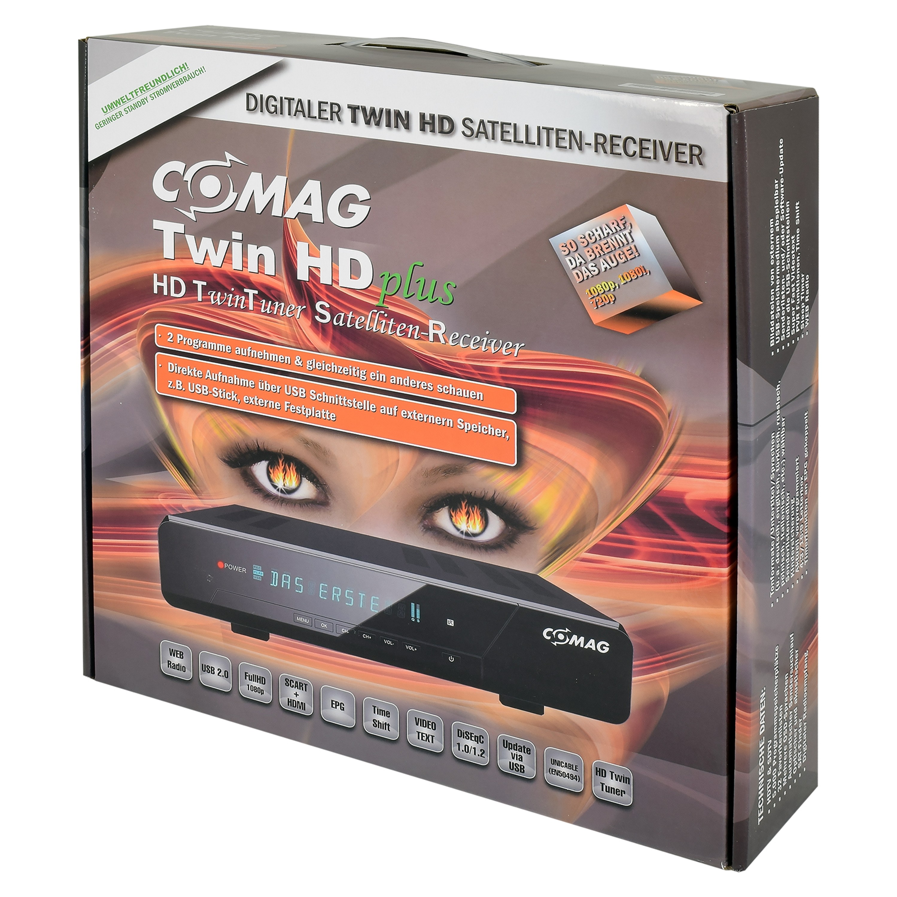 Comag Pvr 2 100ci Hd Festplatten Sat Receiver COMAG HD Twin Tuner 500GB Festplatte Digital SAT Receiver HDMI 2 DVB-S2