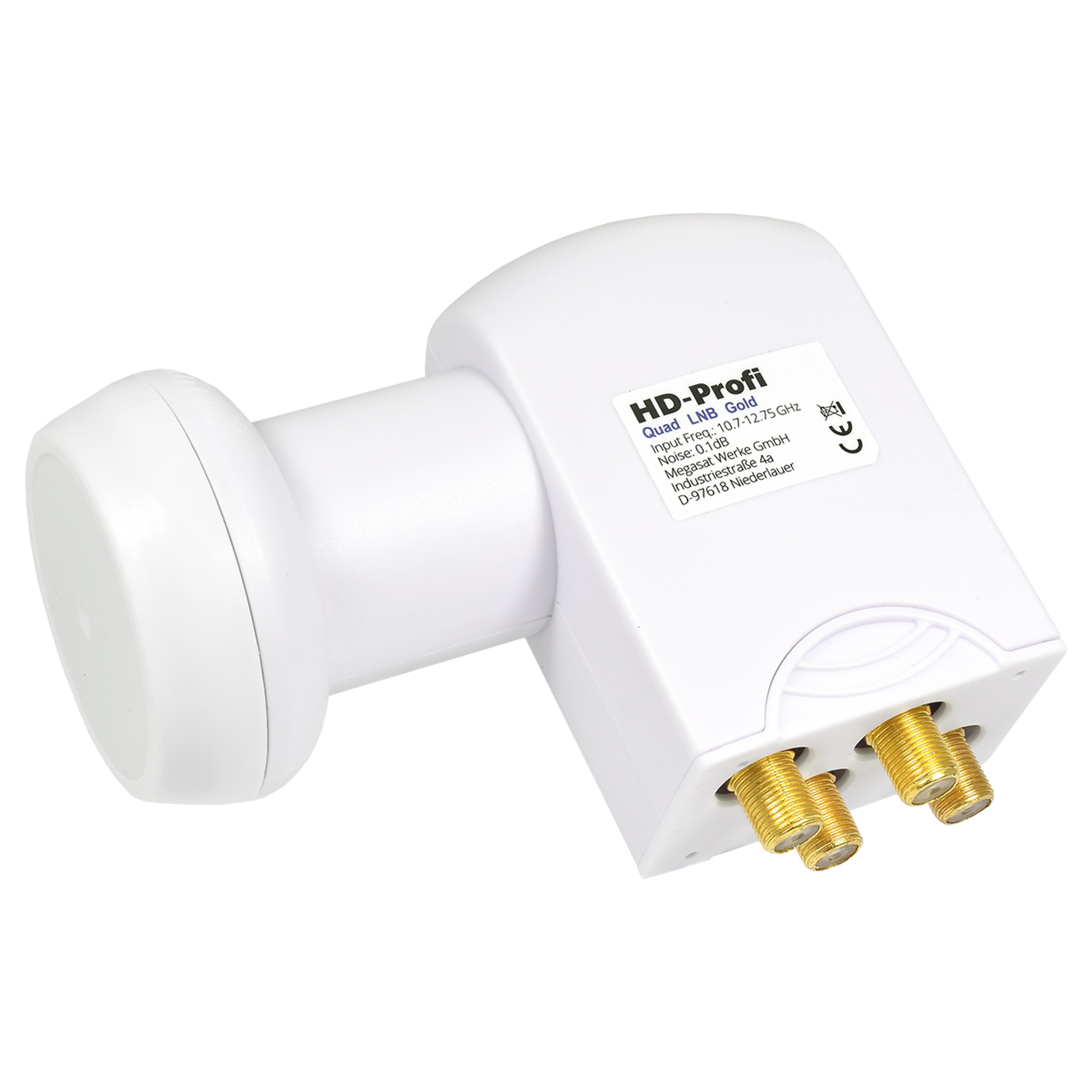 30 Cm SAT-Kabel, Doppelt Geschirmt – F-Stecker Auf F-Stecker, Für 4K, UHD & HD | Weiß
