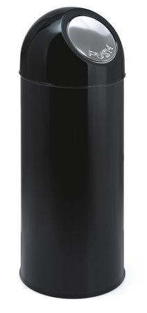  Abfallbehälter mit Druckdeckel und Inneneimer 55 Liter, VB 470002, Schwarz  
