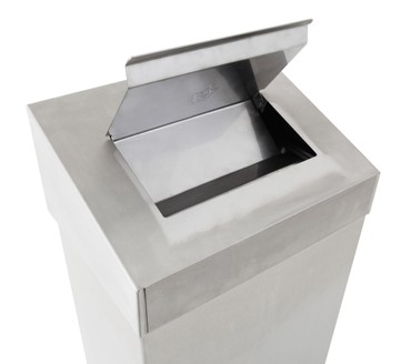  Shell Bin Tritt-Mülleimer 6 Liter, EKO, VB 921806, Matt Edelstahl  