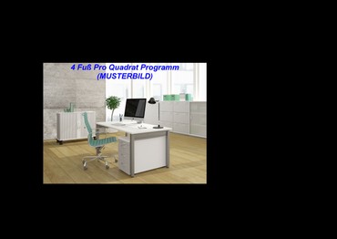  PC-Schreibtisch rechts höhenverstellbar, beidseitig zurückgesetzt, 1600x1000x680-860, Nussbaum/Silber  
