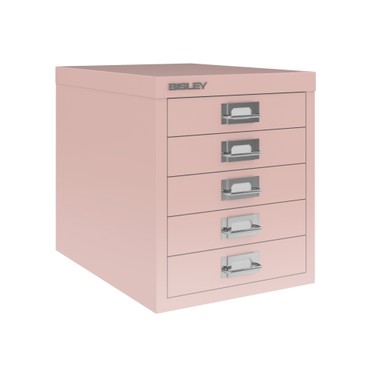  Bisley MultiDrawer™, 12er Serie, 5 Schubladen à H 51 mm, DIN A4, Farbe: pastellpink  