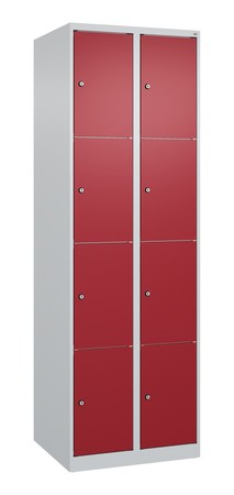  C+P Schließfachschrank Classic PLUS, 2 Abteile, 1850x600x500mm, 7035/3003  