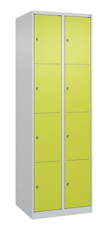  C+P Schließfachschrank Classic PLUS, 2 Abteile, 1850x600x500mm, 7035/0024  