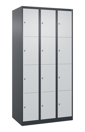  C+P Schließfachschrank Classic PLUS, 3 Abteile, 1850x900x500mm, 7016/7035  