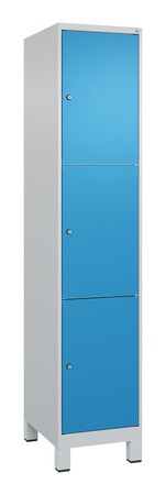  C+P Schließfachschrank Classic PLUS, Füße, 1 Abteil, 1950x400x500mm, 7035/5012  