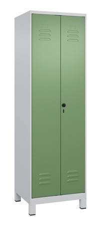  C+P PSA Doppel-Spind Classic PLUS, Füße, 2 Abteile, 1950x600x500mm, 7035/6011  
